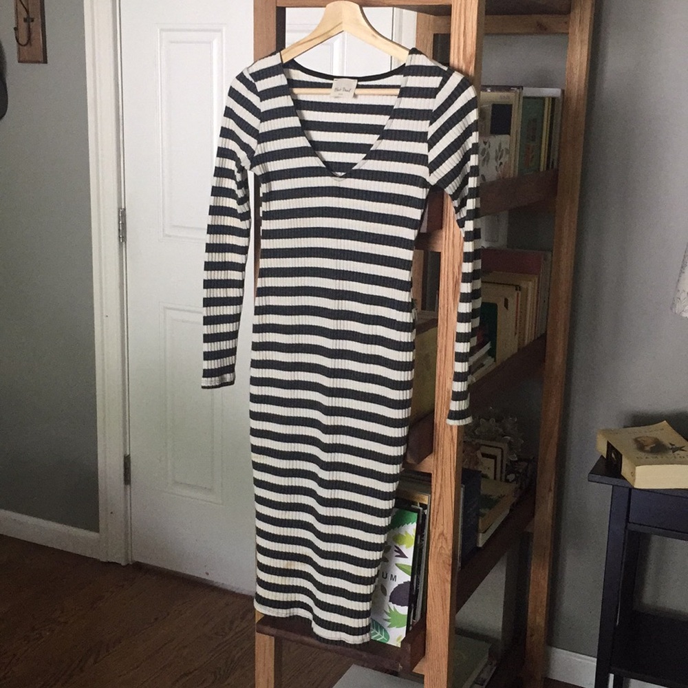 Striped sweater dress